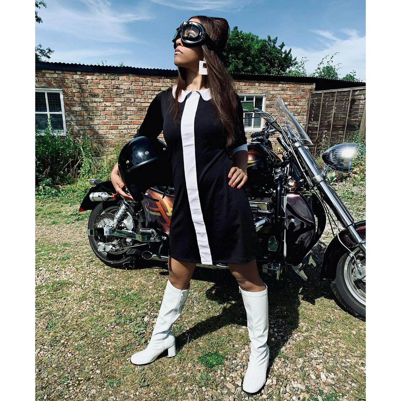 Odyssey 60s Mod Stripe Panel Dress - Image 5