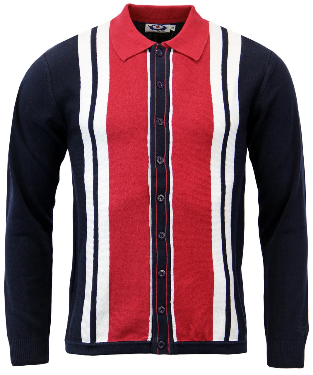 Donovan Retro Mod Polo Cardigan (N) - Image 5