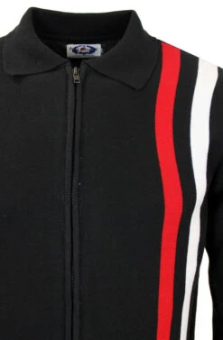 Speedway Mod Stripe Zip Cardigan R