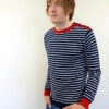 'Breton' MADCAP Mens Retro Mod Stripe Jumper (N)