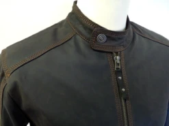 Hopper Retro Indie Leather Racer Jacket By MADCAP
