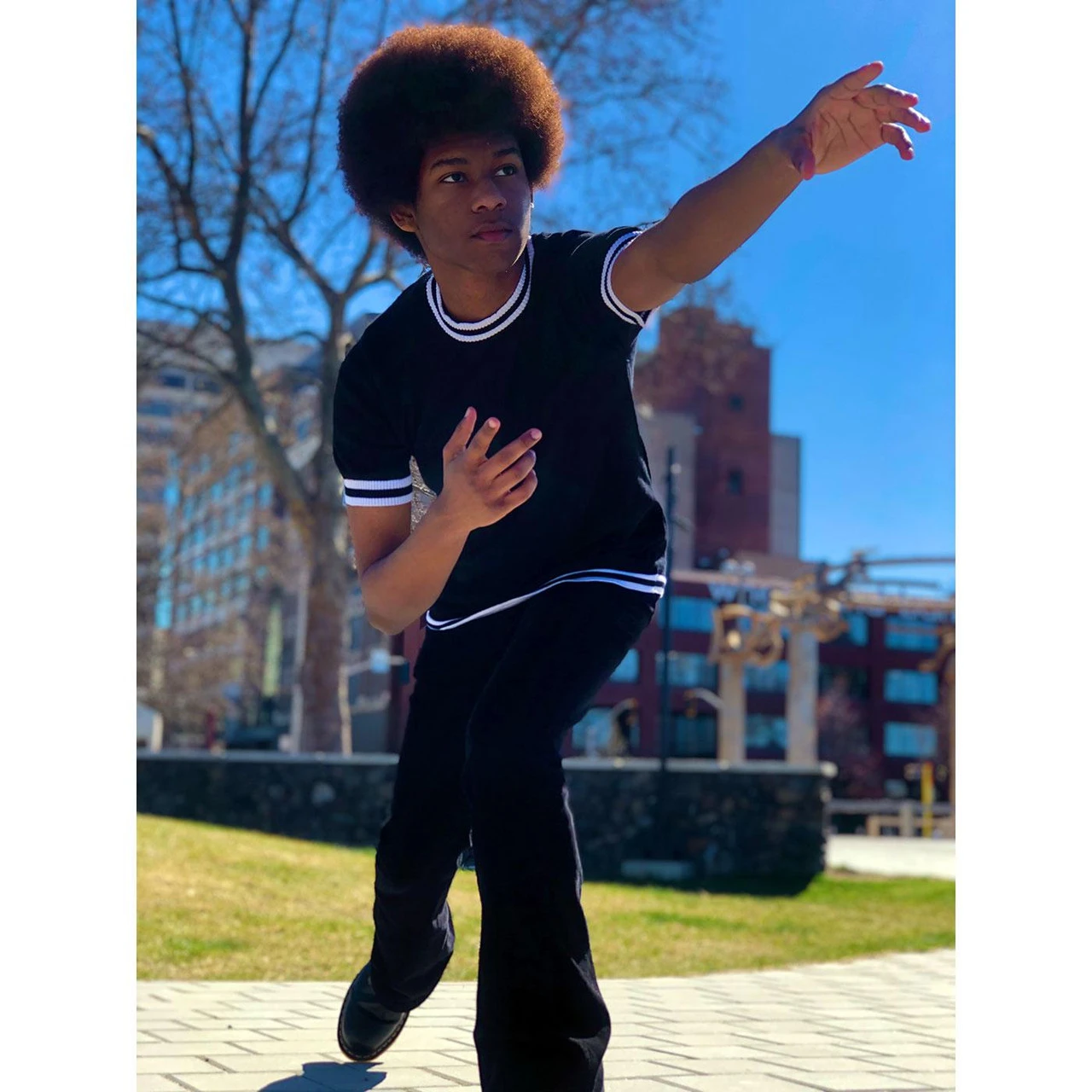 Moon Mod Tipped Knit Tee Purple - Image 9