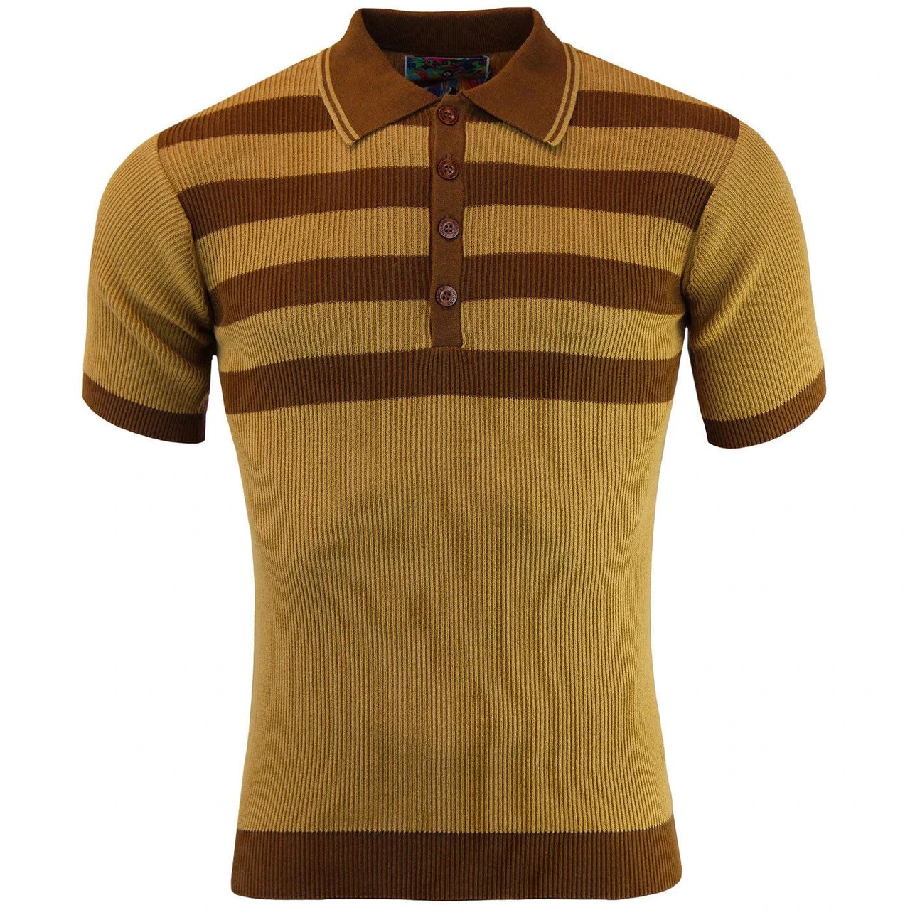 Terry Mod Ribbed Stripe Polo (Z) - Image 8