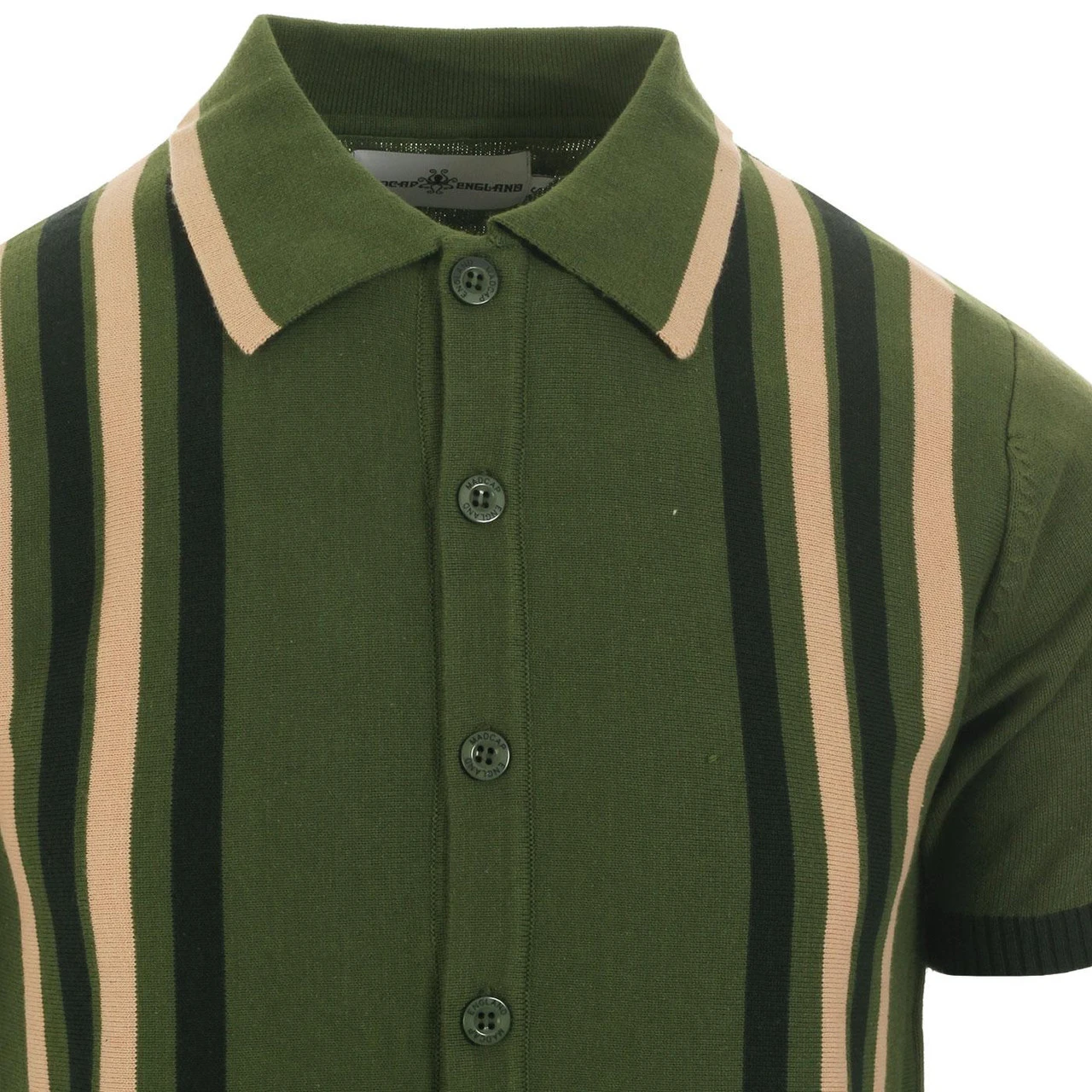 Shockwave Mod Stripe Knit Polo Top - Image 17