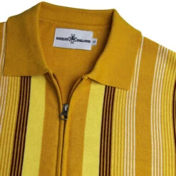 Capitol 60s Mod Stripe Zip Polo (P)