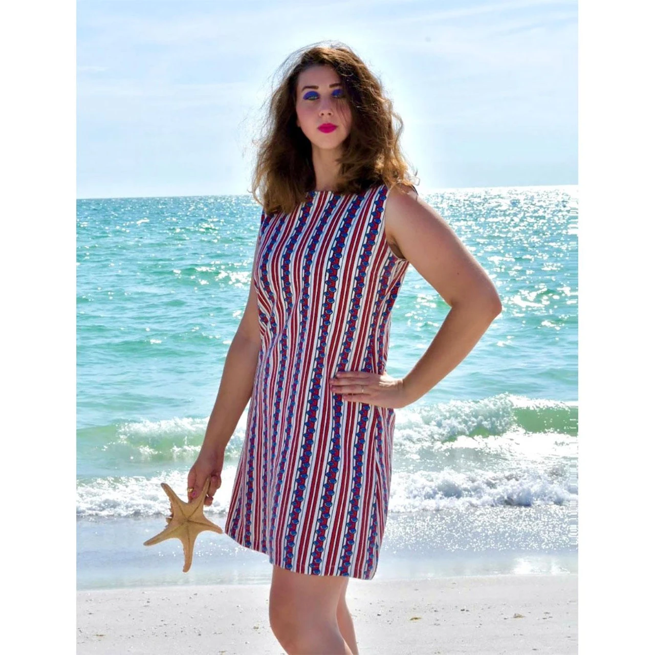 Isetta 60s Mod Bubble Stripe Dress - Image 3