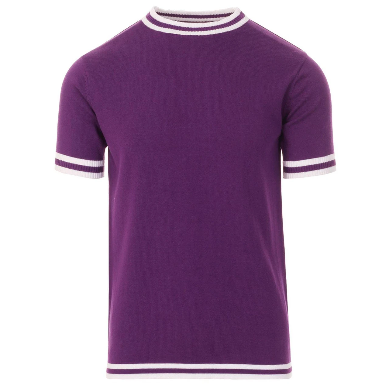 Moon 1960s Mod Tipped Knit Tee (D) - Image 6