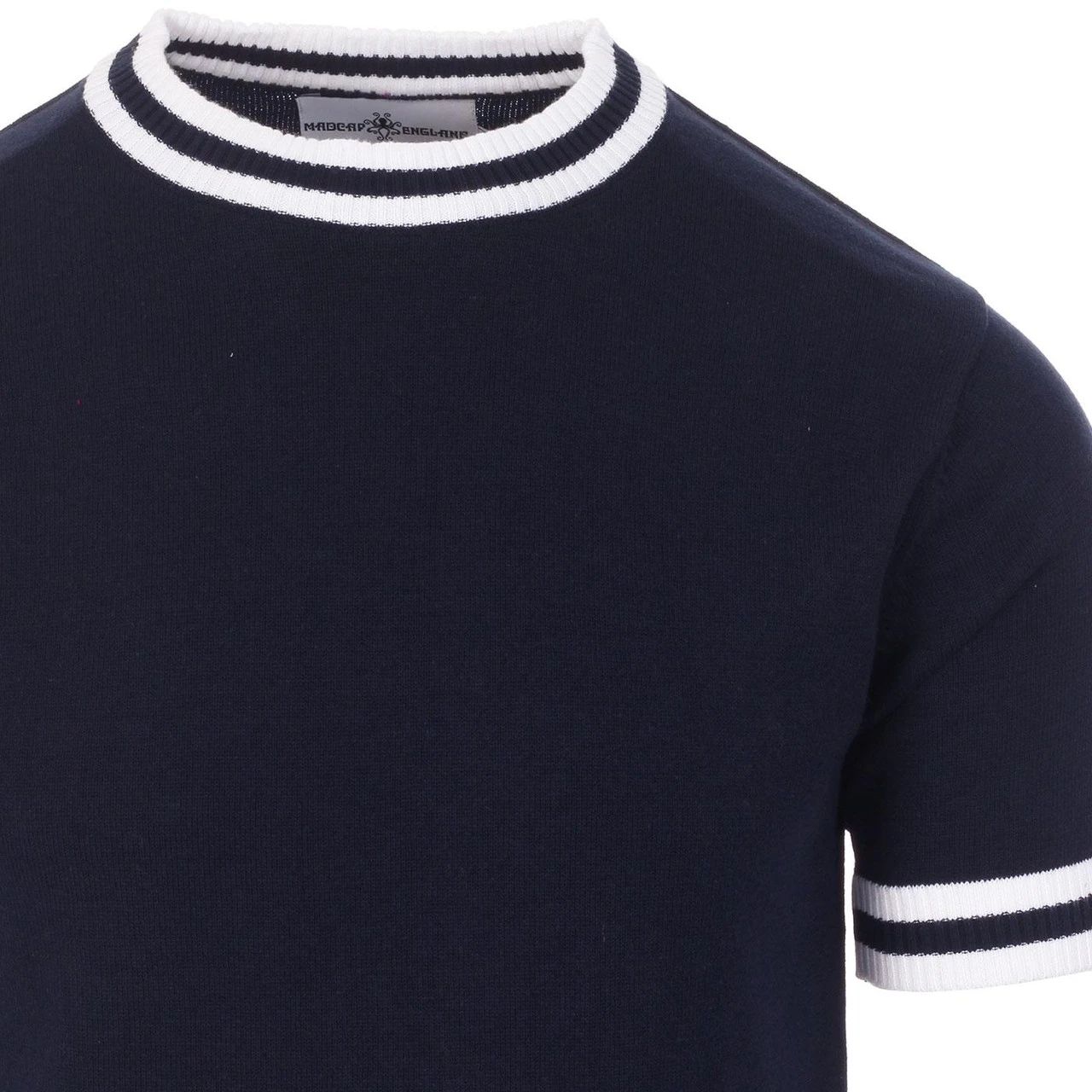Moon 1960s Mod Tipped Knit Tee (D) - Image 12