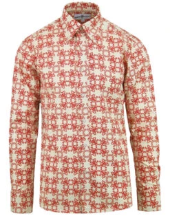 Octopus Ride Retro 1960s Shirt RED