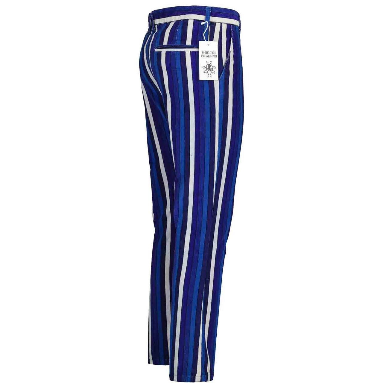 Spectrum Stripe Slim Leg Cords BLUE - Image 2