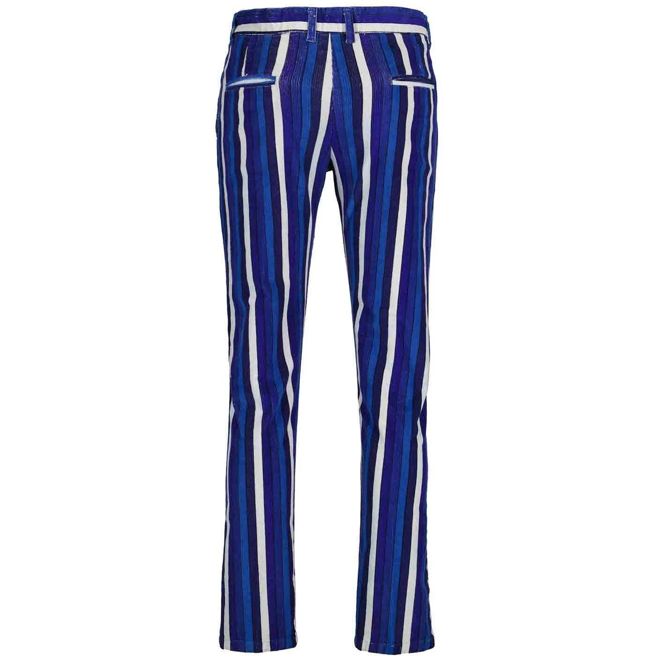 Spectrum Stripe Slim Leg Cords BLUE - Image 8