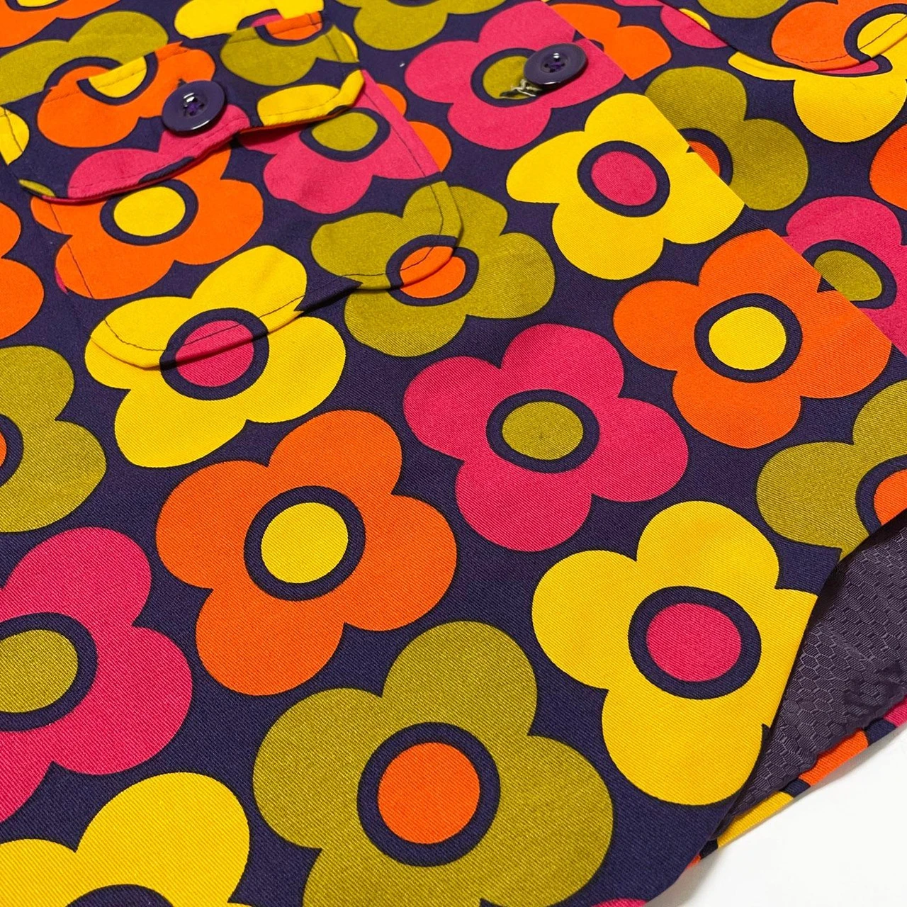 Karina Retro Flower 60s Swing Coat - Image 6