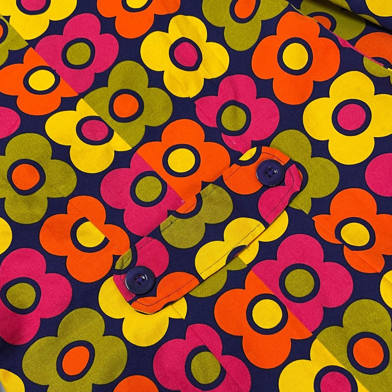 Karina Retro Flower 60s Swing Coat - Image 3