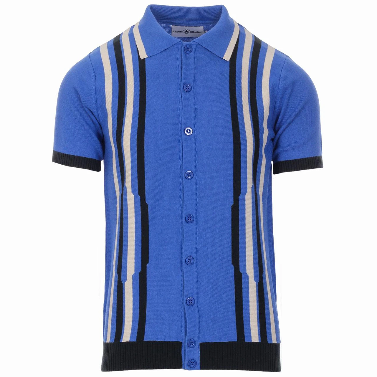 Shockwave Mod Stripe Knit Polo Top - Image 11