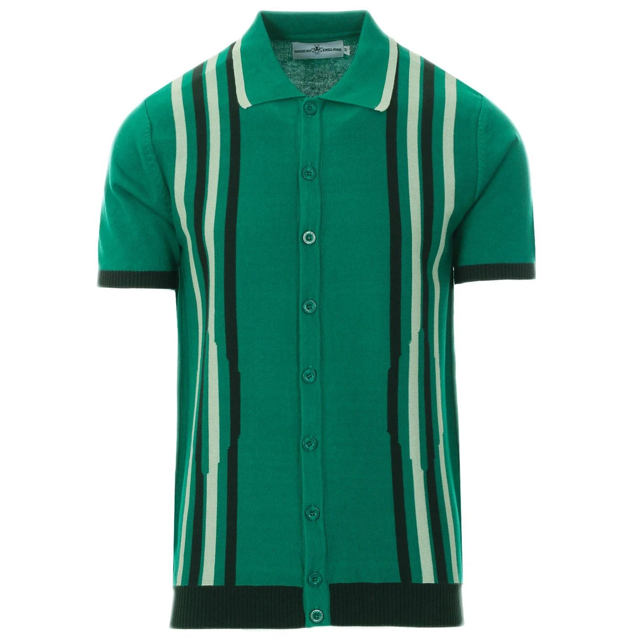 Shockwave Mod Stripe Knit Polo Top - Image 3