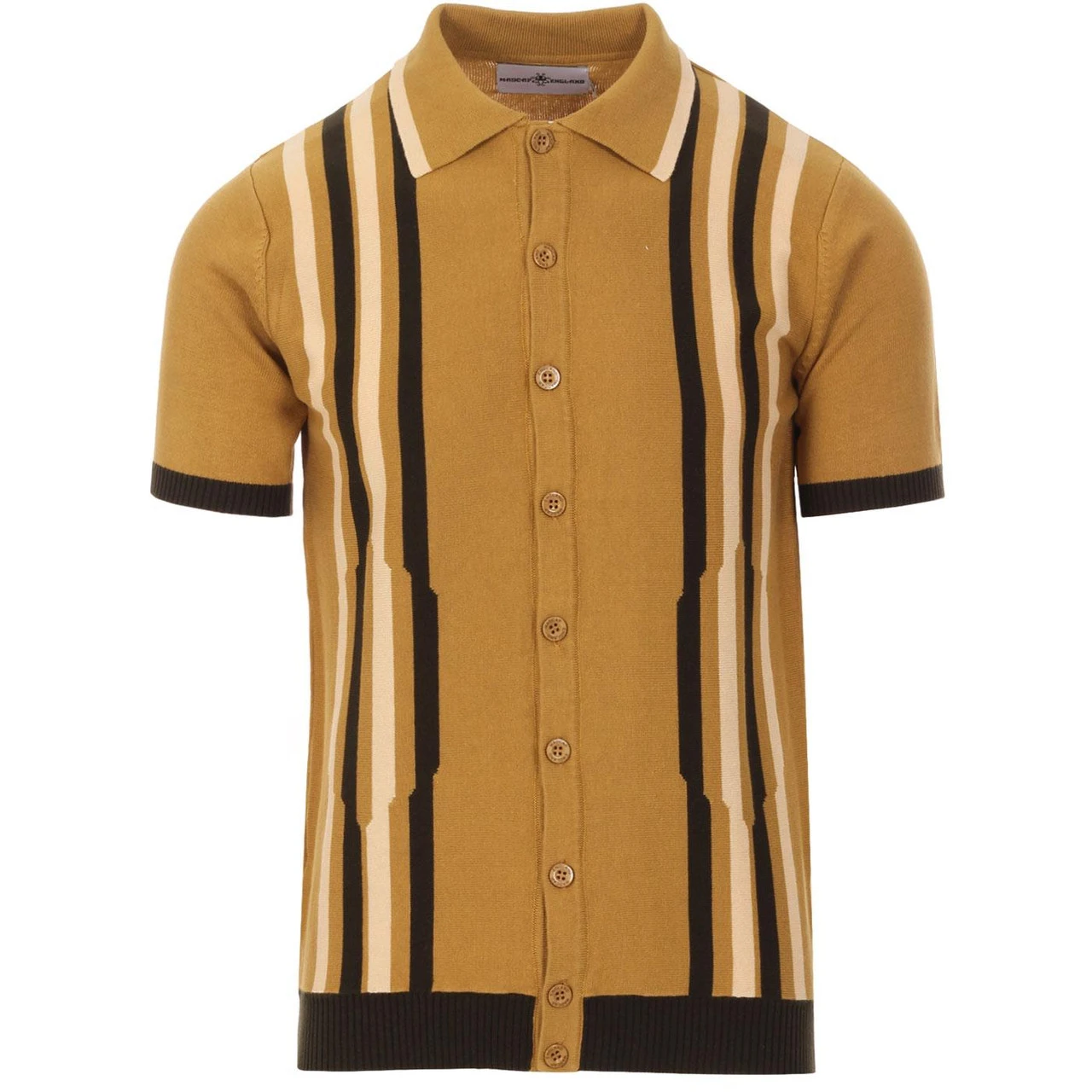 Shockwave Mod Stripe Knit Polo Top