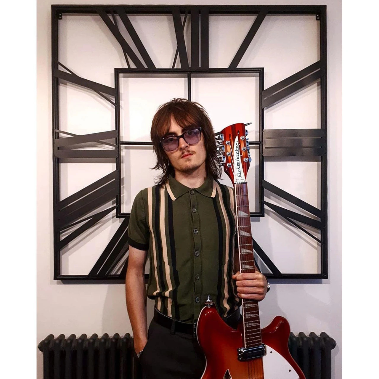 Shockwave Mod Stripe Knit Polo Top - Image 2