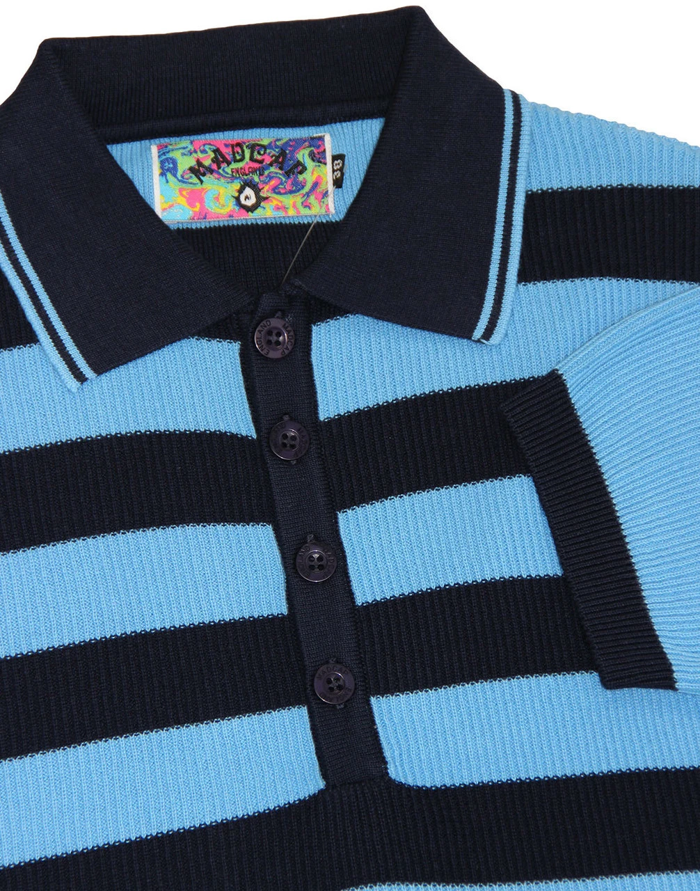 Terry Retro Mod Rib Stripe Polo N