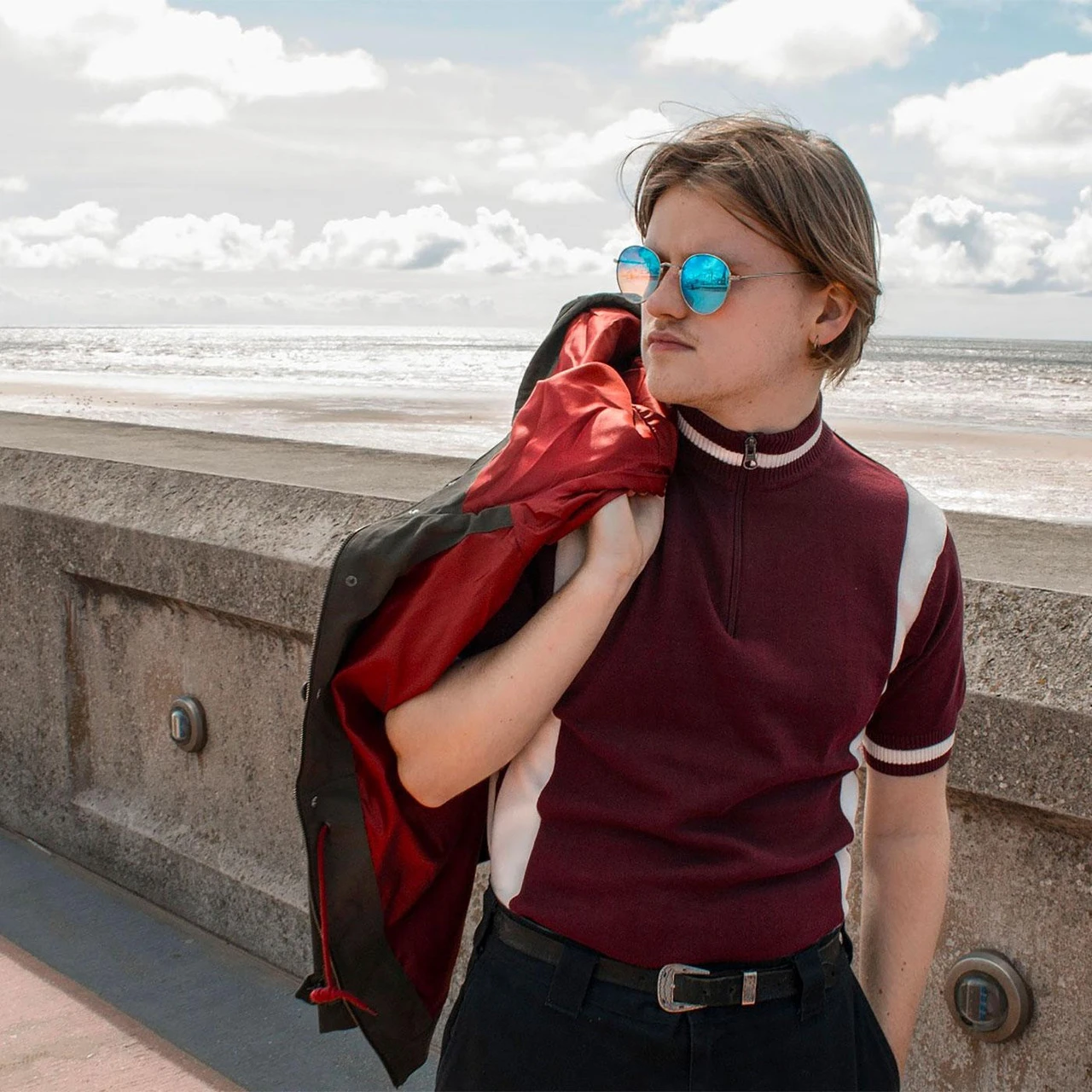 Vitesse Mod Knitted Cycling Top In Sodalite Blue - Image 14