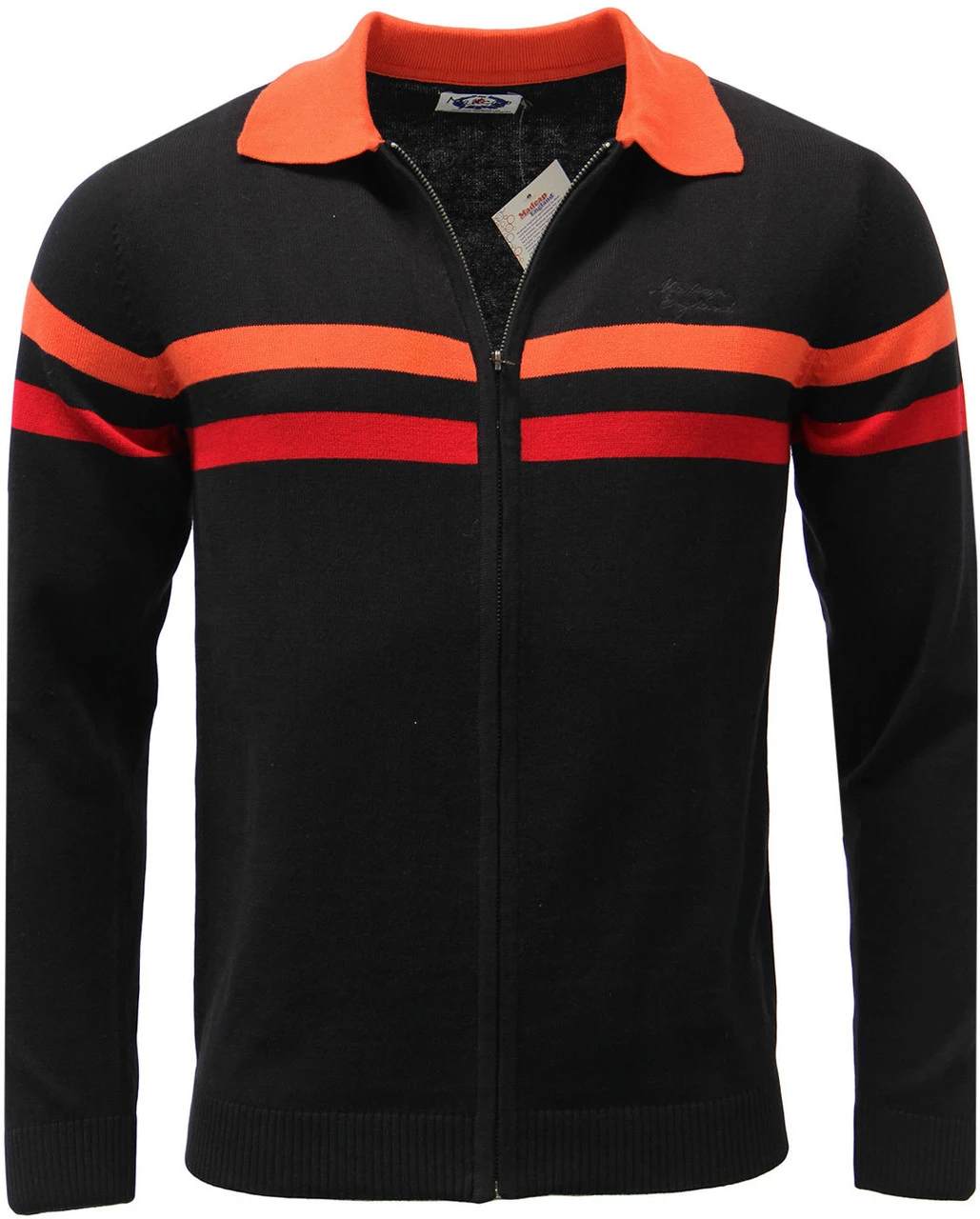 Mavers MADCAP Retro Mod Zip Through Knit Track Top - Image 6