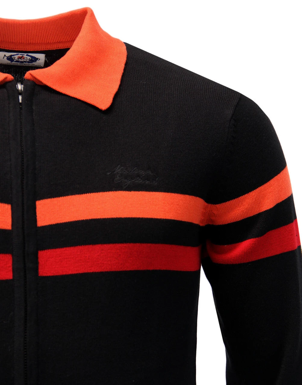 Mavers MADCAP Retro Mod Zip Through Knit Track Top - Image 7