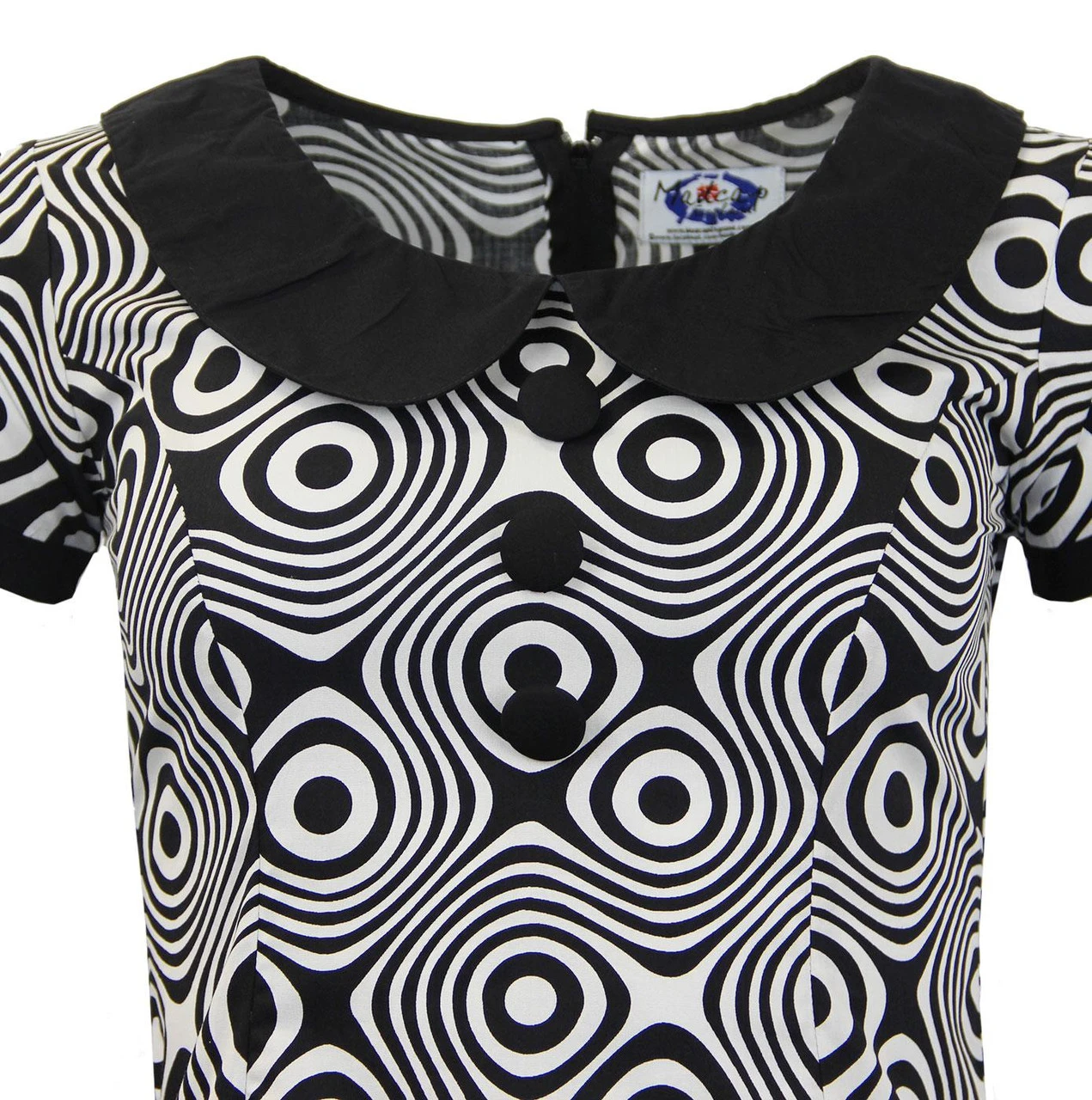 Dollierocker Op Art Mod Dress -Pink - Image 7