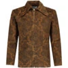 Ziggy Paisley Cord Beagle Collar Ring Zip Shirt Jacket