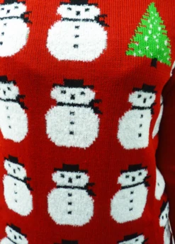 Frosty Retro 70s Indie Snowman Christmas Jumper